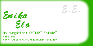 eniko elo business card